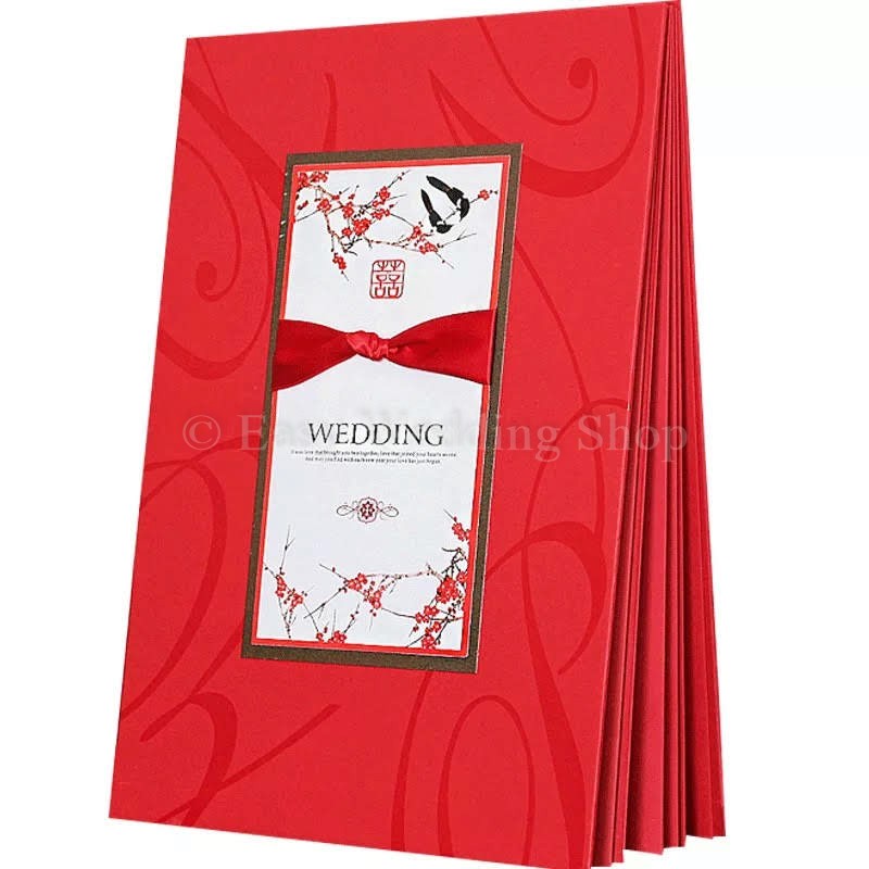 red wedding guest book signature book for wedding reception 嘉宾
