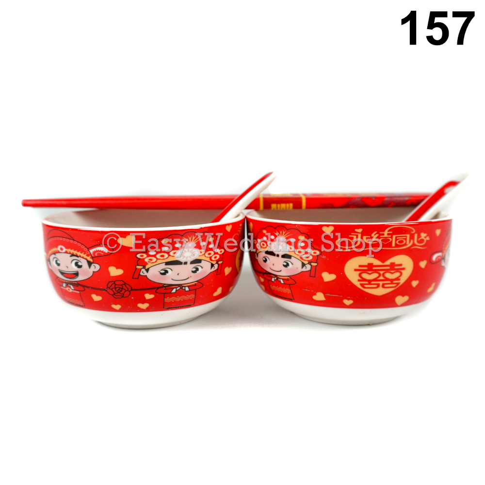 Easy Wedding Shop Chinese Wedding Rice Bowl Set 嫁妆