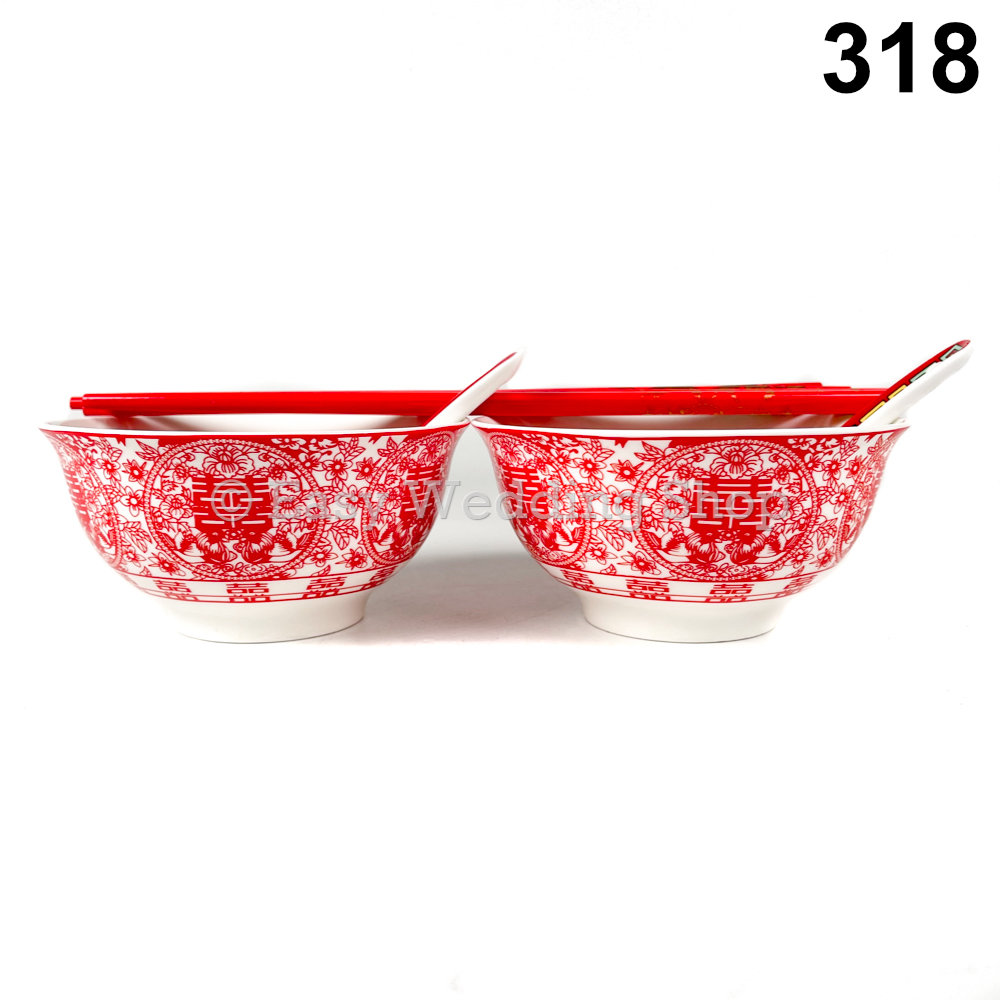 Easy Wedding Shop Chinese Wedding Rice Bowl Set 嫁妆